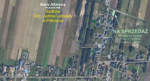 działka na sprzedaż 1153m2 działka Sadków, Sadków