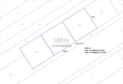 Działka 3300 m² z mediami, w niedalekiej zabudowie działka Moczydłów