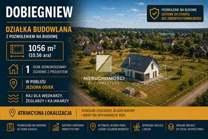 działka na sprzedaż 1056m2 działka Dobiegniew, Mickiewicza