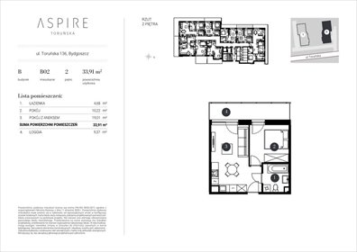 mieszkanie na sprzedaż 35m2 mieszkanie Bydgoszcz, Toruńska
