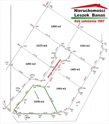 działka na sprzedaż 1678m2 działka Rogóźno