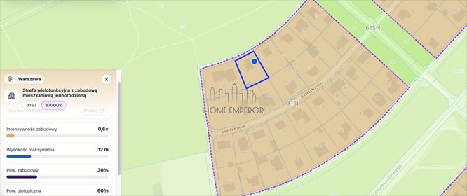 Działka 805 m² w Warszawie - zapraszam działka Warszawa, Bemowo, Boernerowo, Grotowska
