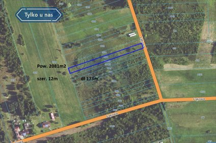 działka na sprzedaż 2081m2 działka Przybynów, Łąkowa