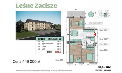 mieszkanie na sprzedaż 59m2 mieszkanie Dzierżążno