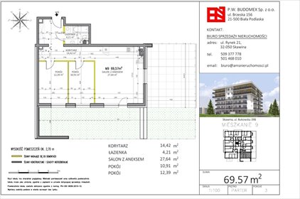 mieszkanie na sprzedaż 70m2 mieszkanie Skawina, Bukowska