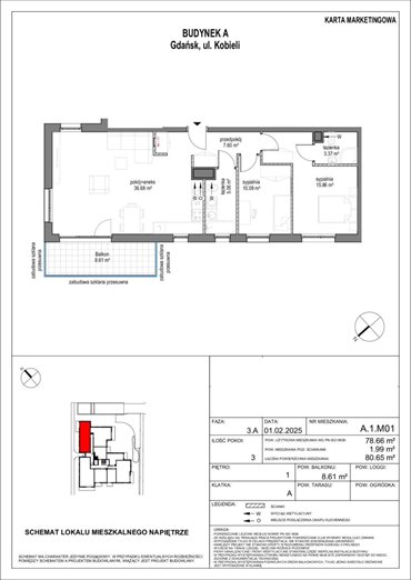 mieszkanie na sprzedaż 79m2 mieszkanie Gdańsk, Brzeźno, Bogumiła Kobieli