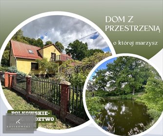 Urokliwy dom z dużą działką i stawem w Polkowskim dom Domaszowice, Polkowskie