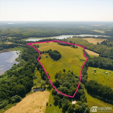 Działka 18,17 ha - jeziora, las, agroturystyka działka Borne