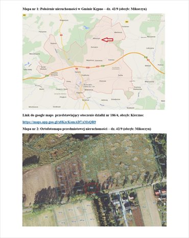 działka na sprzedaż 864m2 działka Mikorzyn