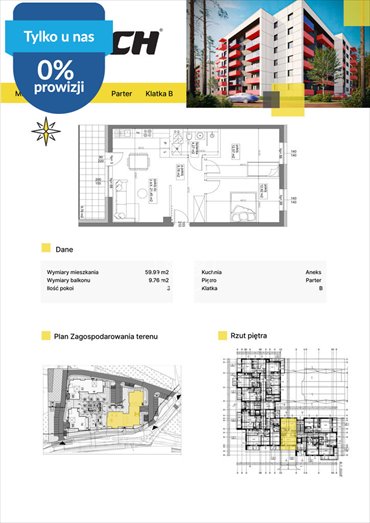 Nowoczesne 3-pokojowe mieszkanie 60,8 m² (osiedle Słoneczne) mieszkanie Solec Kujawski, Kujawska