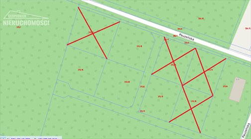 działka na sprzedaż 961m2 działka Ostróda, ul. Pauzeńska