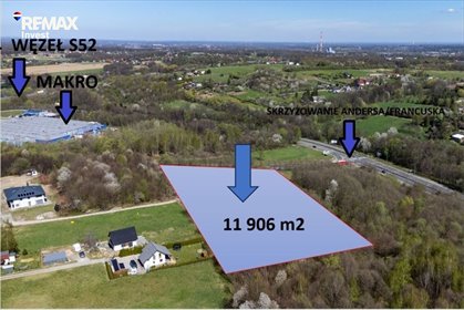 Działka inwestycyjna 11 906 m² przy ul. Francuskiej, Bielsko działka Bielsko-Biała, Kotlarska