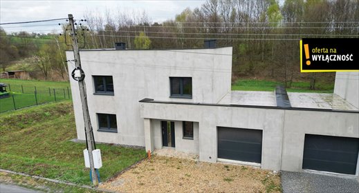 Nowoczesny dom bliźniak 154m2 z garażem i tarasem dom Mszana, Chabrowa