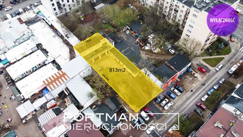 działka na sprzedaż 813m2 działka Warszawa, Praga-Południe