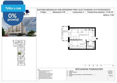 Sprzedam nowoczesne 2-pokojowe mieszkanie 36 m² w Bydgoszczy mieszkanie Bydgoszcz, Bartodzieje Małe, Filmowa