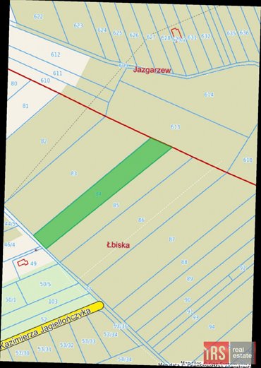 działka na sprzedaż 3579m2 działka Łbiska, Kazimierza Jagiellończyka