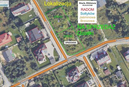 działka na sprzedaż 805m2 działka Sołtyków, Jaśminowa  Sołtyków