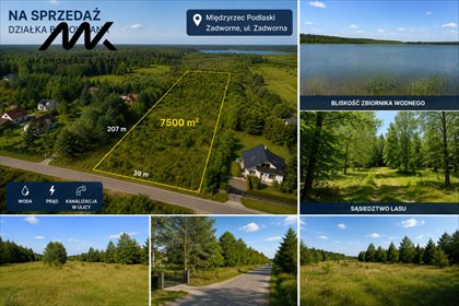 Zapraszam do obejrzenia działki 7499 m² w Międzyrzecu Podlaskim działka Międzyrzec Podlaski, Zadworne, Zadworna