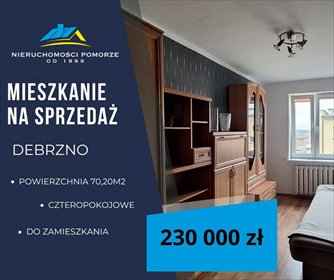 mieszkanie na sprzedaż 70m2 mieszkanie Debrzno, Słoneczne, Os. Słoneczne