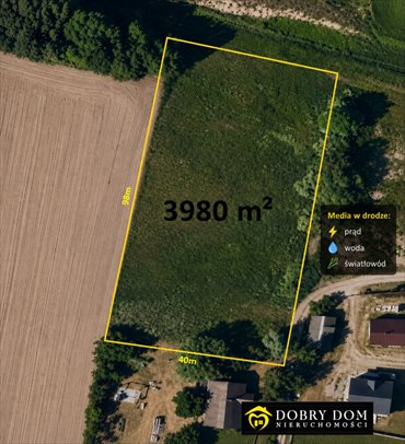 Polecam działkę 3980 m² pod budowę domu w Tykocinie działka Tykocin