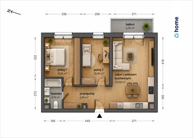 Do sprzedania nowoczesne 3-pokojowe mieszkanie 58 m² w Brynowie mieszkanie Katowice, Brynów, Meteorologów