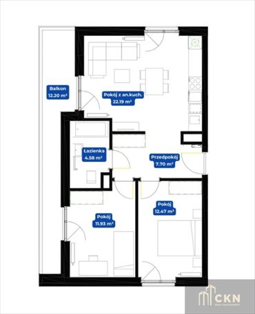 mieszkanie na sprzedaż 59m2 mieszkanie Kraków, Prądnik Czerwony, Mackiewicza