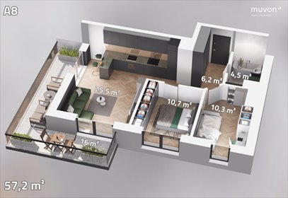 mieszkanie na sprzedaż 57m2 mieszkanie Łódź, Tabelowa