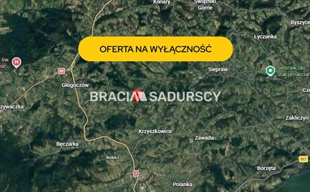 działka na sprzedaż 868m2 działka Myślenice, Krzyszkowice