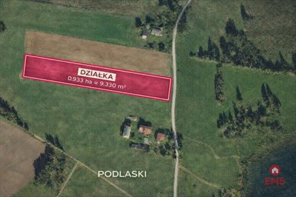 działka na sprzedaż 9330m2 działka Podlaski