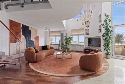 Wynajmę luksusowy penthouse 180 m² z panoramicznym widokiem mieszkanie Warszawa, Praga-Południe