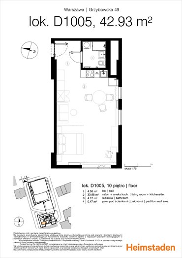 mieszkanie na sprzedaż 43m2 mieszkanie Warszawa, Wola, Grzybowska