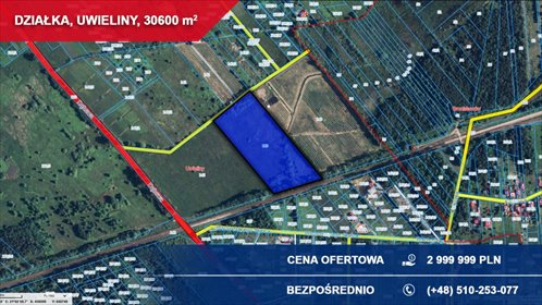 działka na sprzedaż 30600m2 działka Uwieliny