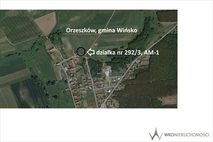 działka na sprzedaż 900m2 działka Orzeszków