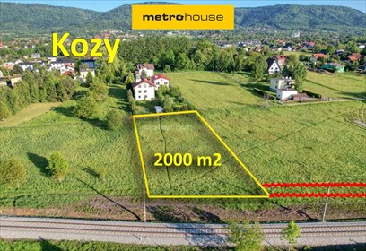 Działka budowlana 2000 m² z mediami i widokiem działka Kozy, Krańcowa