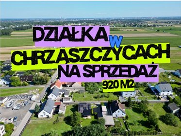 działka na sprzedaż 920m2 działka Chrząszczyce, Ogrodowa