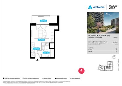 mieszkanie na sprzedaż 30m2 mieszkanie Warszawa, Wola, Juliana Konstantego Ordona