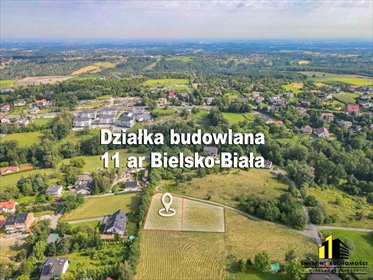 Działka budowlana 1100 m² w Lipniku z mediami. działka Bielsko-Biała, Lipnik