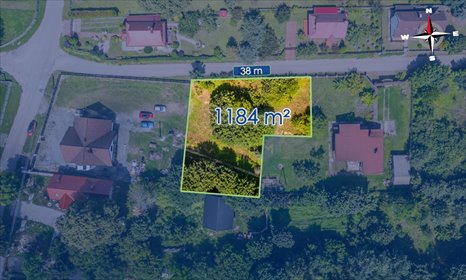 działka na sprzedaż 1184m2 działka Zawiercie