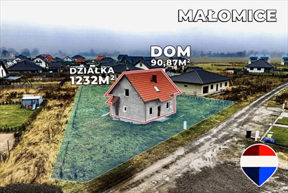 Dom 90,87 m² z dużą działką i nowoczesnym układem dom Małomice, Makowa