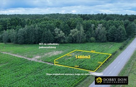 Działka 1480 m² z pozwoleniem na budowę i mediami. działka Hermanówka