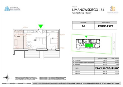 mieszkanie na sprzedaż 40m2 mieszkanie Częstochowa, Raków, Bolesława Limanowskiego