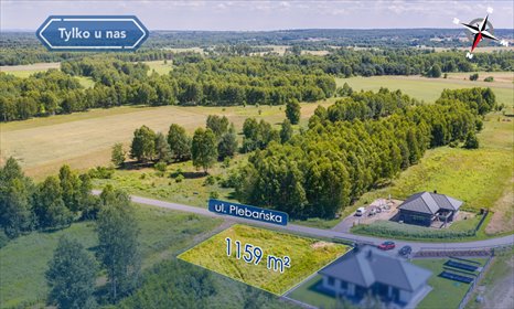 działka na sprzedaż 1159m2 działka Koziegłowy, Plebańska