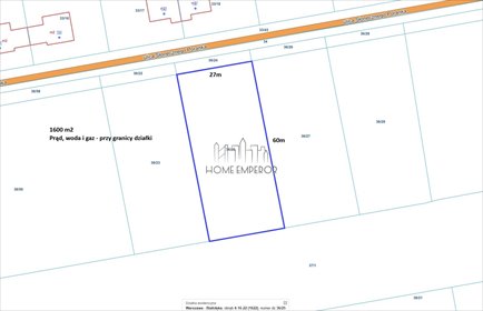 Sprzedam działkę 1600 m² w Warszawie, media przy granicy działka Warszawa, Białołęka, Grodzisk, Słonecznego Poranka