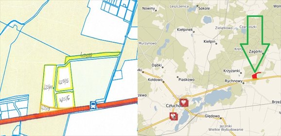 działka na sprzedaż 124385m2 działka Rychnowy