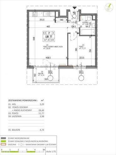 mieszkanie na sprzedaż 47m2 mieszkanie Warszawa, Białołęka