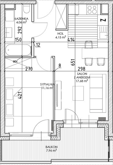 mieszkanie na sprzedaż 37m2 mieszkanie Bydgoszcz, Bartodzieje, Mała