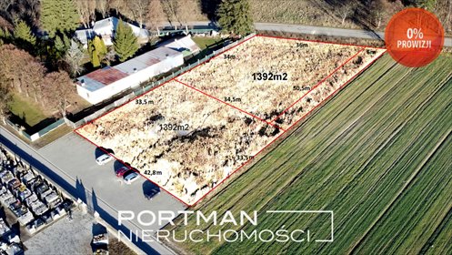 Działka pod działalność 1392 m² w Osiecku - plan zagospodarowania działka Osieck