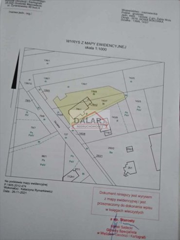 działka na sprzedaż 1700m2 działka Nowa Bukówka