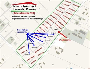 działka na sprzedaż 1535m2 działka Pokrzywno
