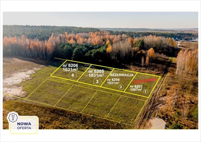 działka na sprzedaż 1031m2 działka Wasilków